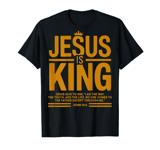 Toddler Boy Jesus Is King White Christian God Son Sister Mom T-Shirt