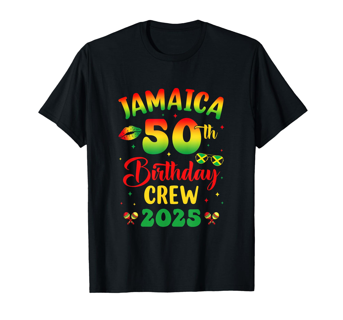 50Th Birthday Girl Jamaica Birthday Crew Matching Group 2025 T-Shirt
