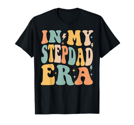 Retro Groovy In My Stepdad Era Father's Day T-Shirt