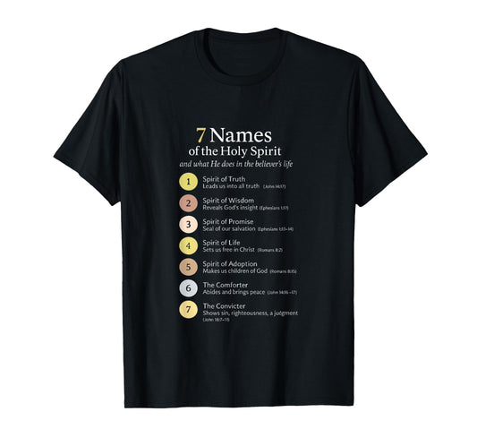 7 Names of The Holy Spirit Activated in Your Life T-Shirt