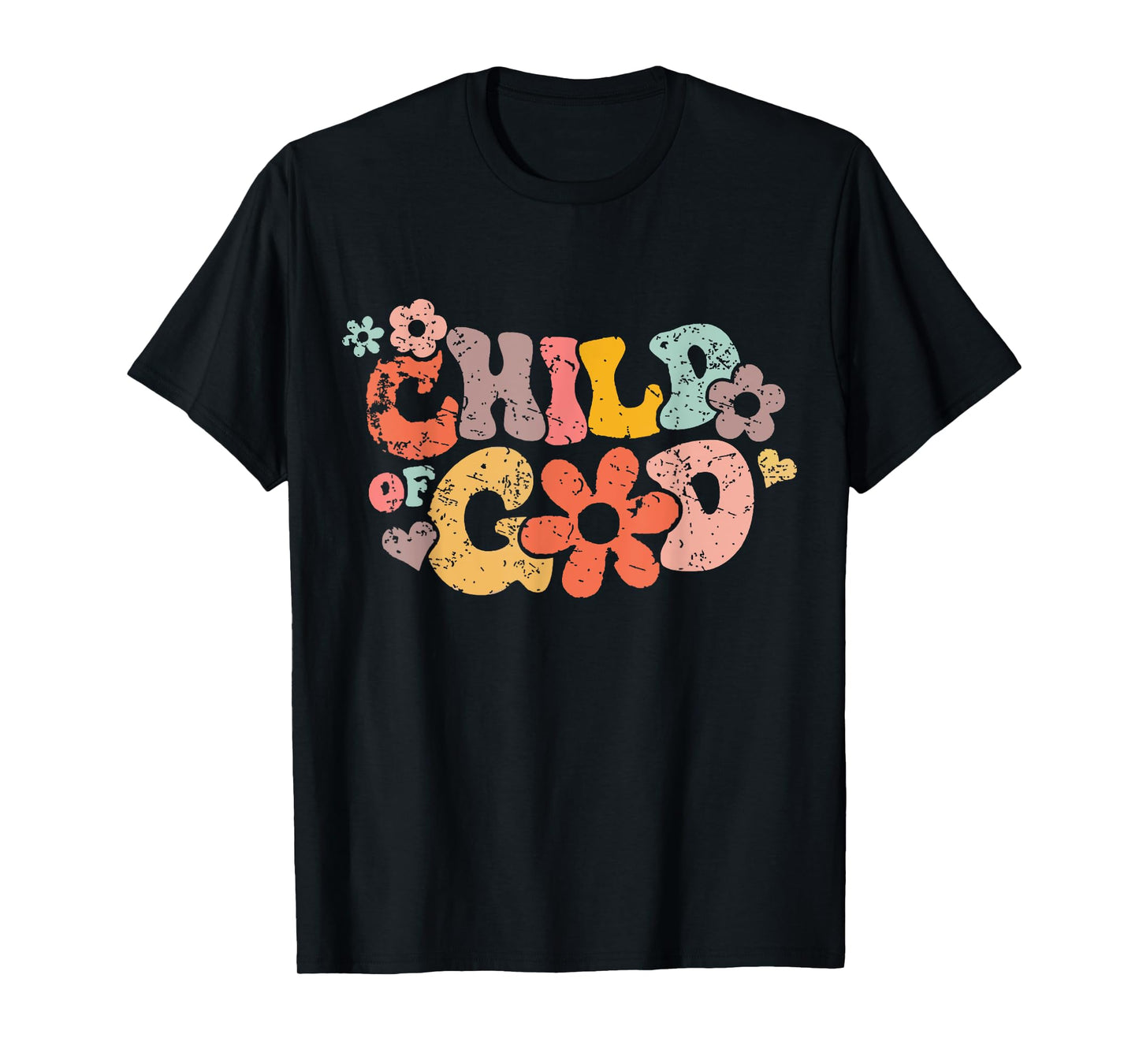 Child Of God Shirt Wavy Groovy Floral Quote T-Shirt