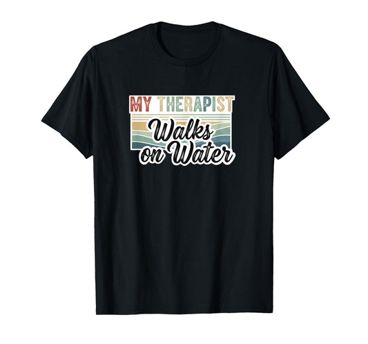 Jesus My Therapist Walks on Water Jesus Matthew 14:27 T-Shirt