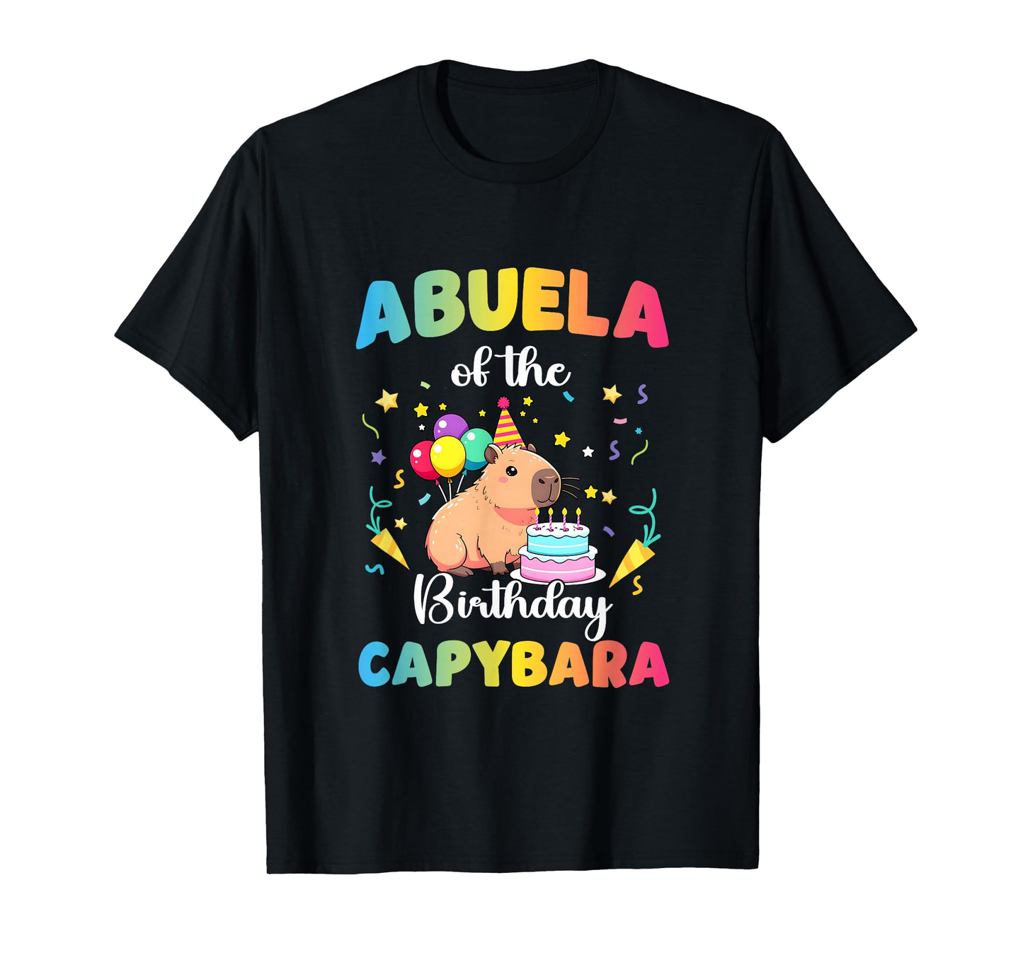 Abuela of The Birthday Girl Capybara Bday Party Family T-Shirt