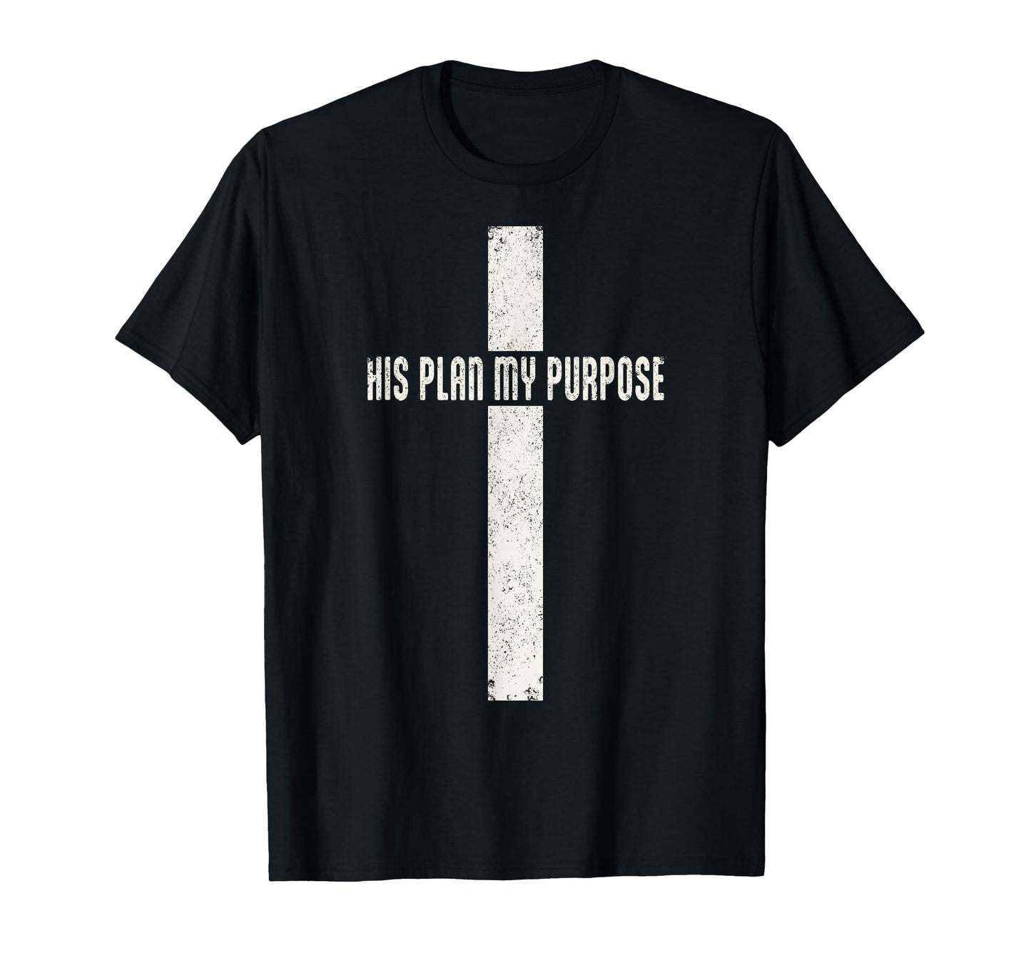 His Plan My Purpose Cross Minimalist Christian Testimony T-Shirt