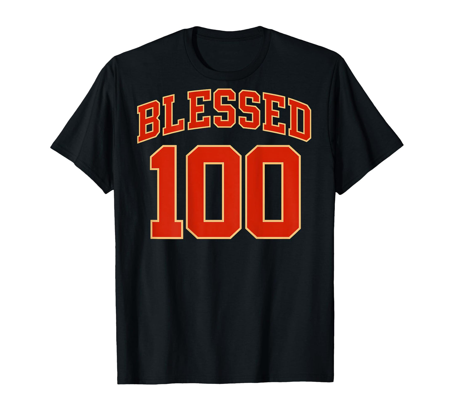 (ON Back) 100% Blessed Christian Faith Based Sports Jersey T-Shirt
