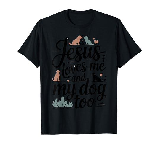 Faith and Dog Lover Christian Saying Artwork T-Shirt