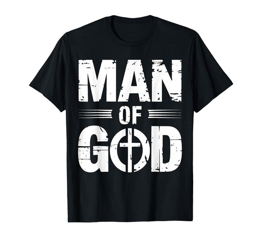 Man of God with Cross Religious Faith Christian T-Shirt