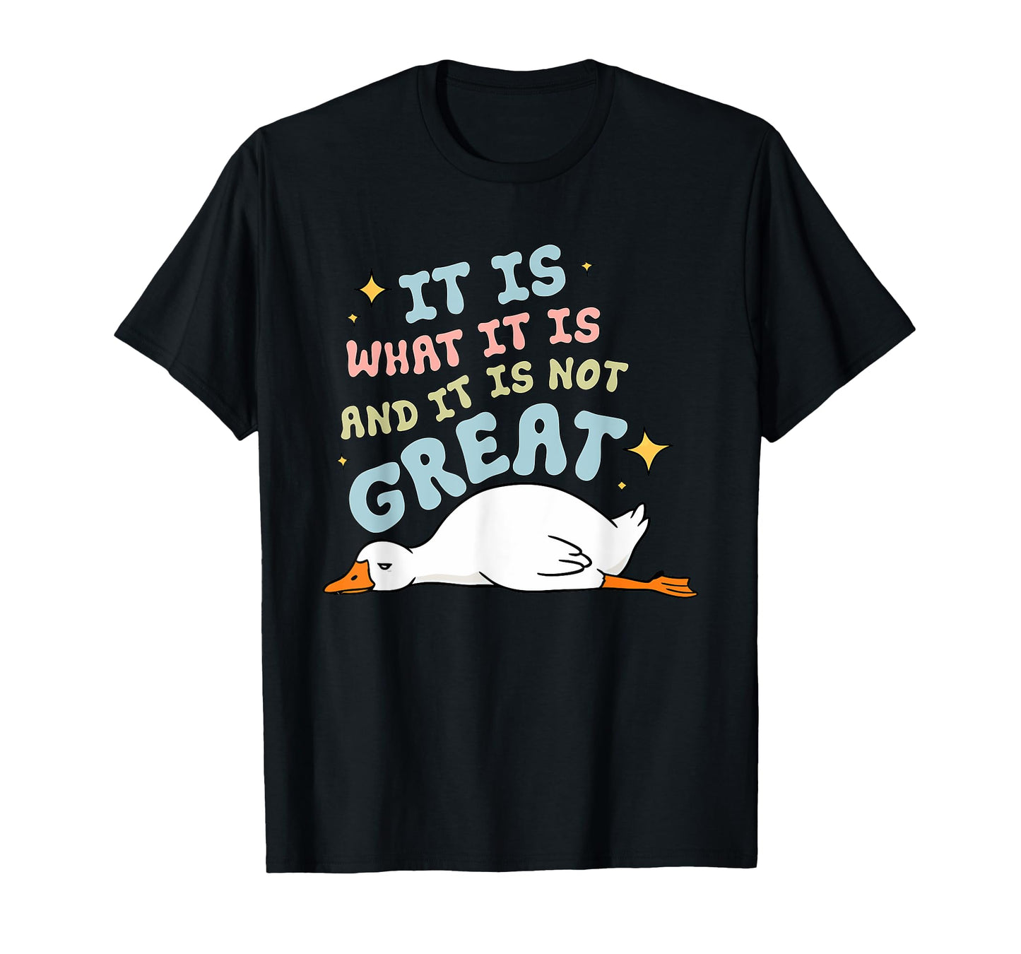 It Is What It Is And It Is Not Great Funny Goose Design T-Shirt