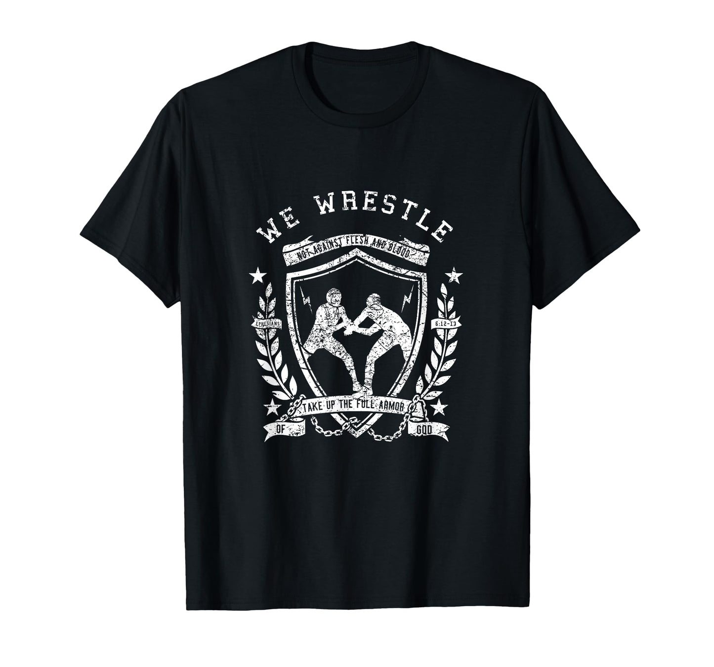 Christian Wrestling Shirt with Bible Verse T-Shirt