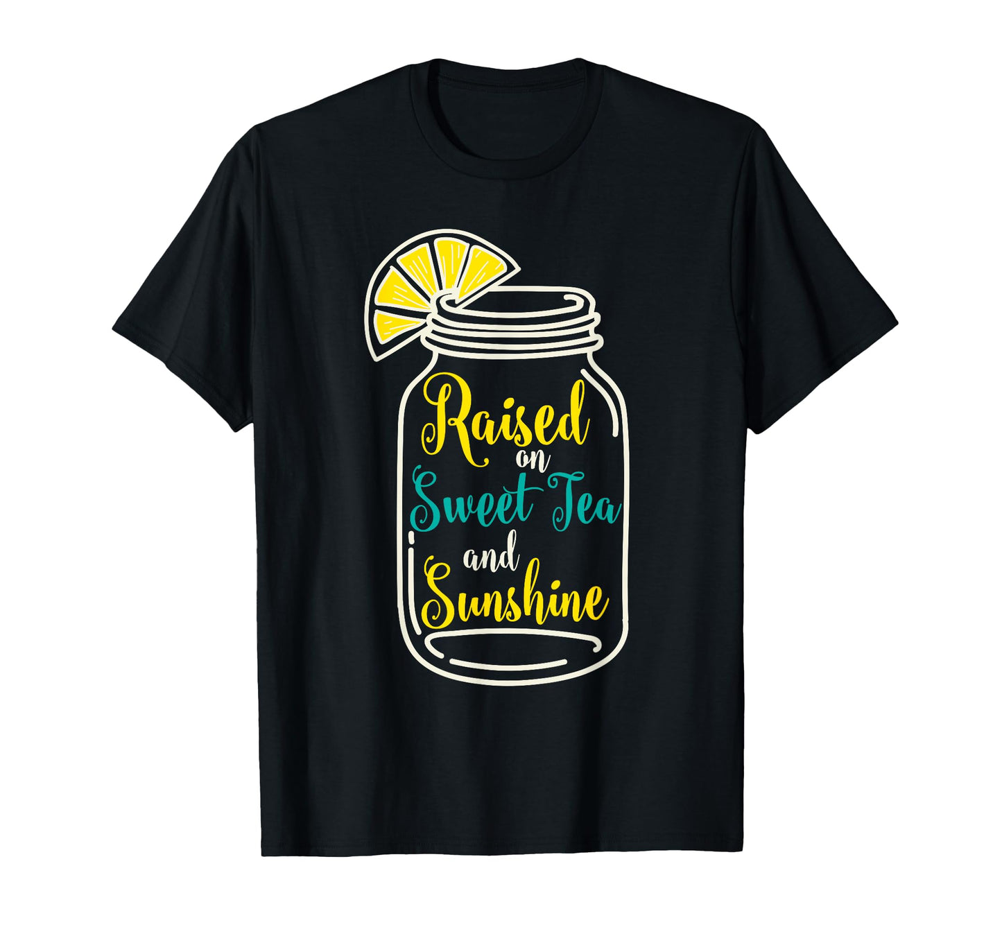 Girls Southern Gift T-Shirt Raised on Sweet Tea & Sunshine T-Shirt