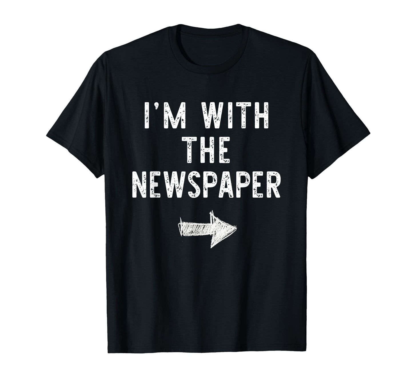 I'm With The Newspaper Costume Halloween Matching News-Paper T-Shirt