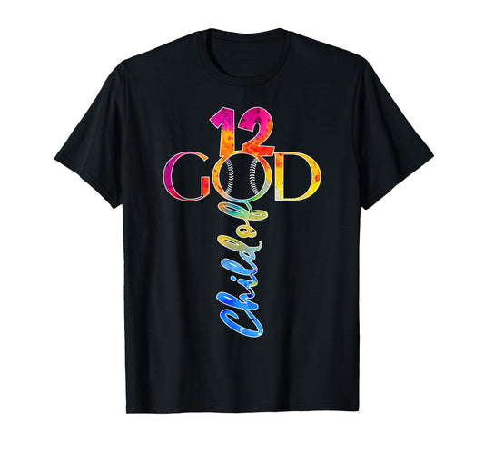 JESUS 12 YEARS CHILD OF GOD BASEBALL 12TH BIRTHDAY T-Shirt
