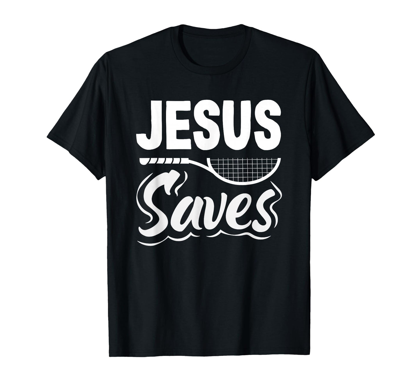 Jesus Saves Tennis Player Faith Sport T-Shirt