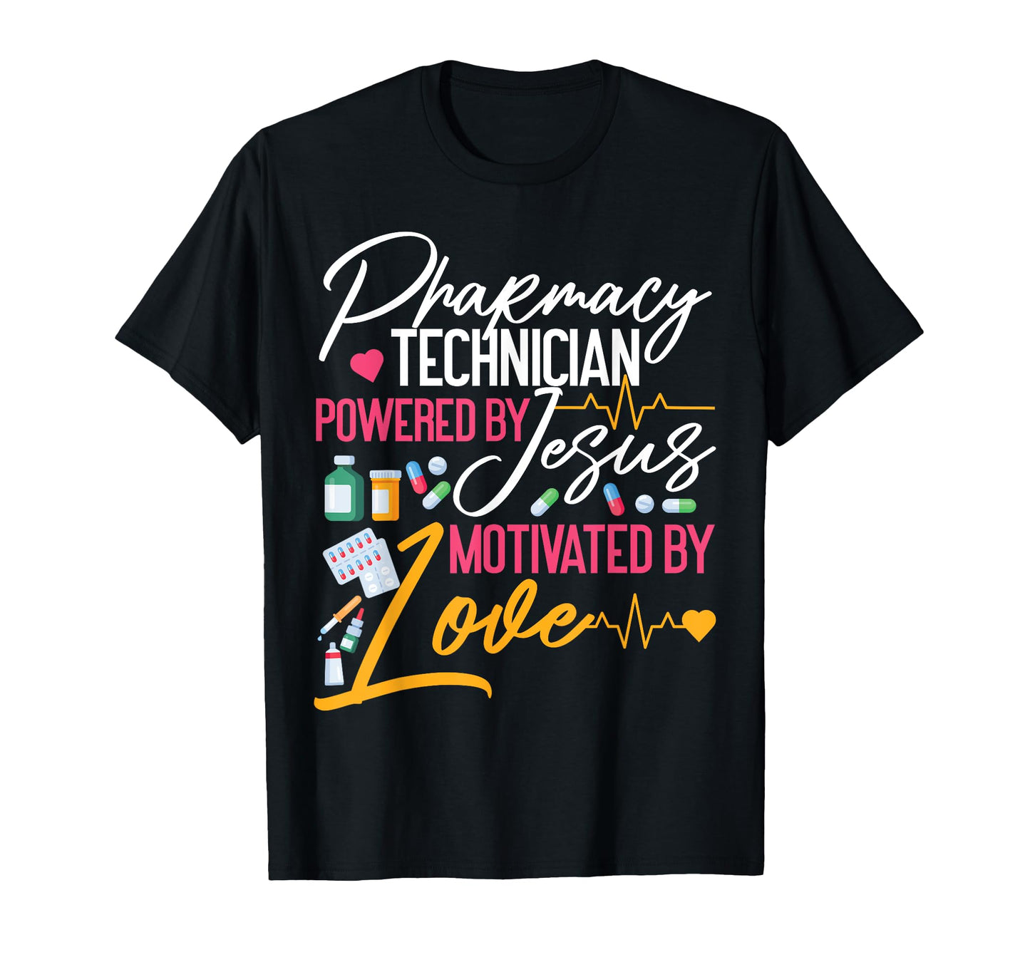 Pharmacy Tech Technician Pharmacist Student Jesus Faith T-Shirt