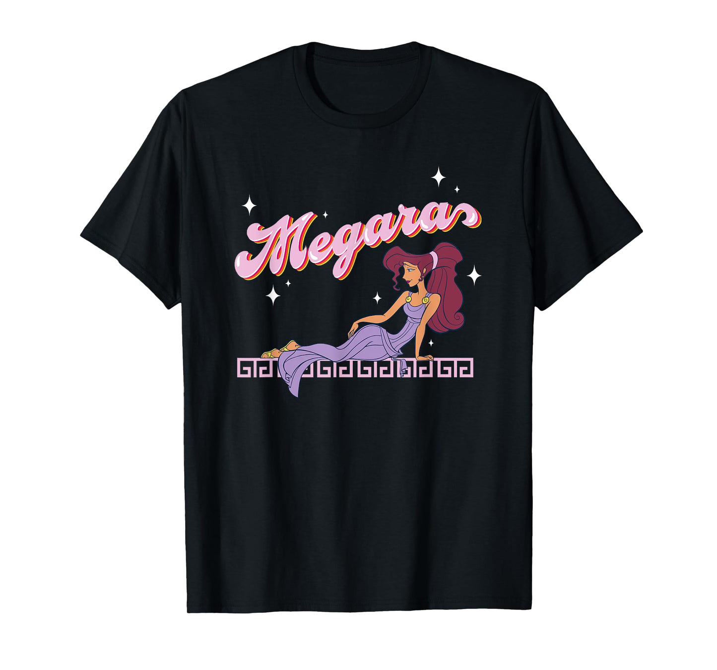 Disney Hercules Megara Posing On A Starry Night Portrait T-Shirt