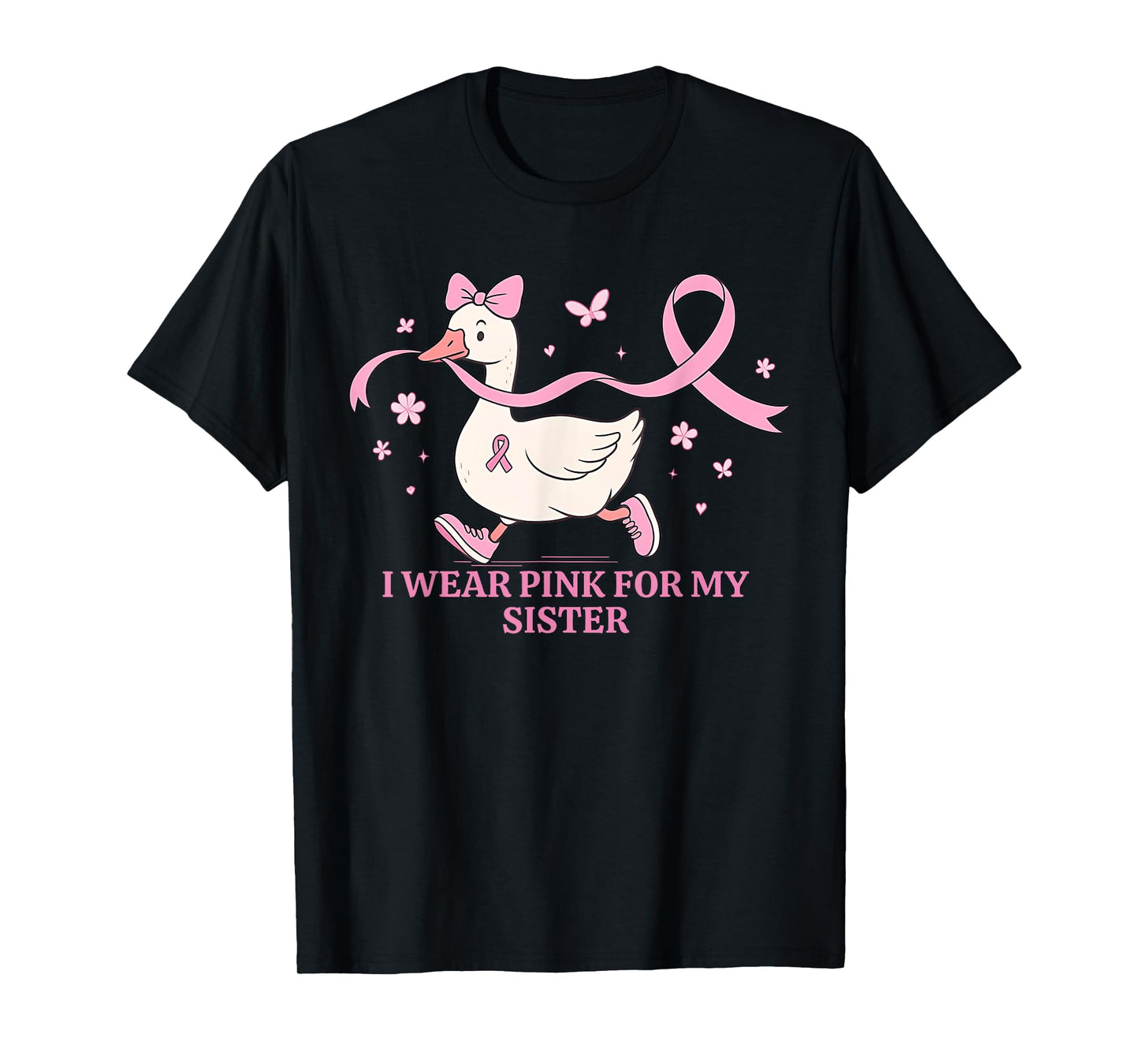I Wear Pink for My Mom Breast Cancer Support Squad Kid Women T-Shirt