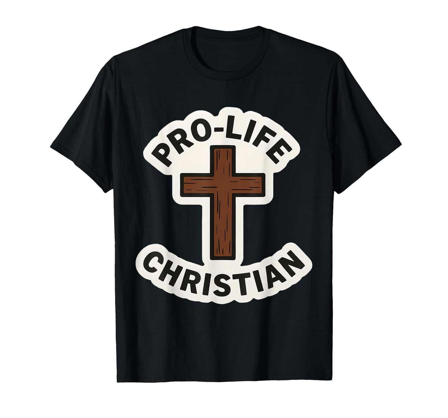 Pro-Life Christian Church Unborn Child Support Group Cross T-Shirt