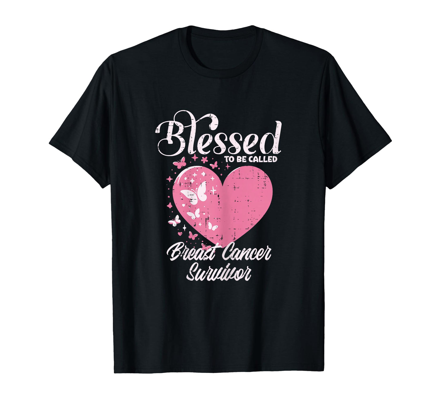 Blessed Breast Cancer Survivor Awareness Christian Women T-Shirt