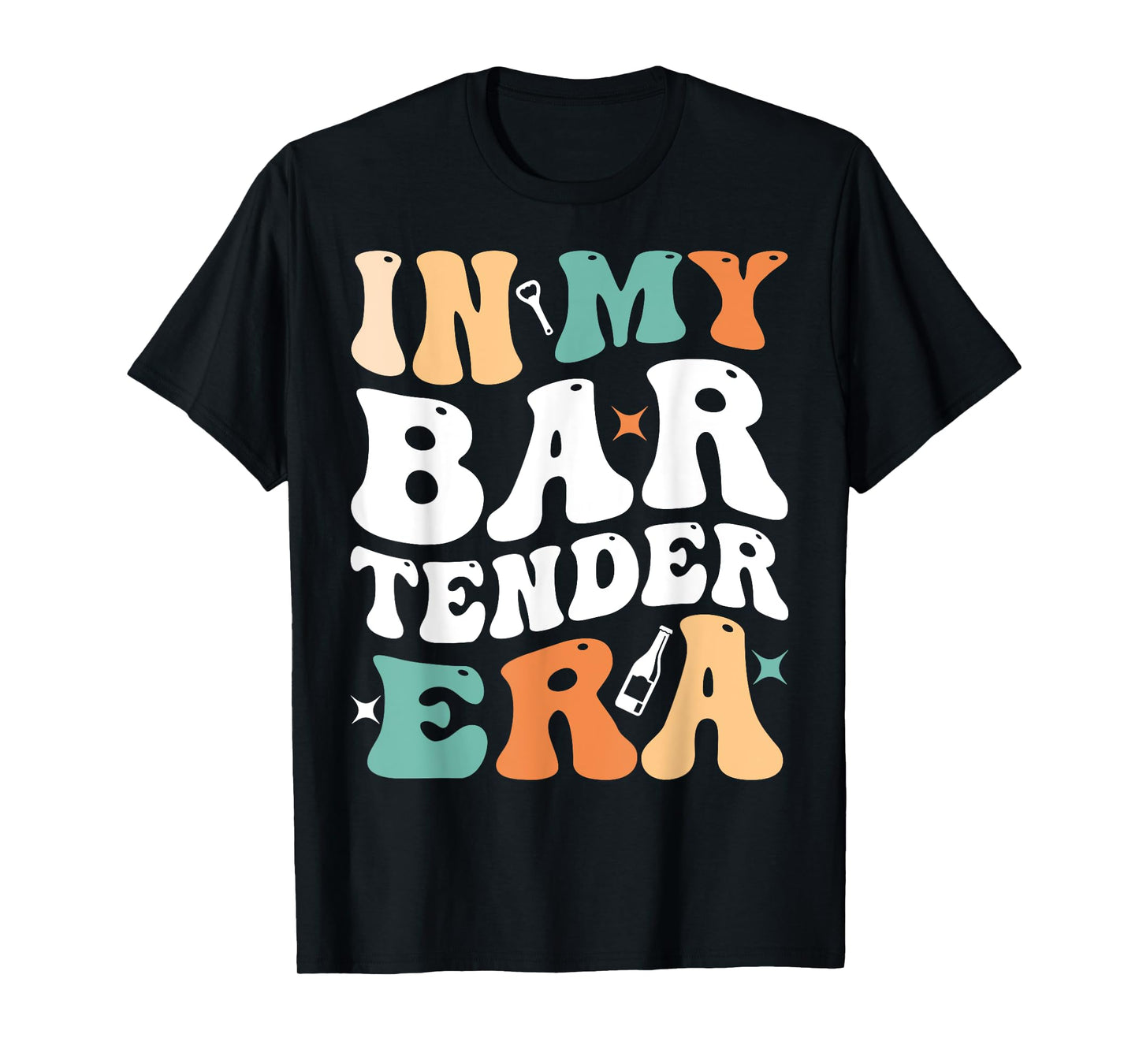 In My Bartender Era Funny Groovy Retro Bartender T-Shirt
