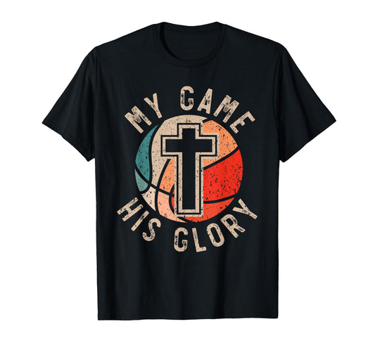 Basketball And Jesus Christ Christian Believer Hooper T-Shirt