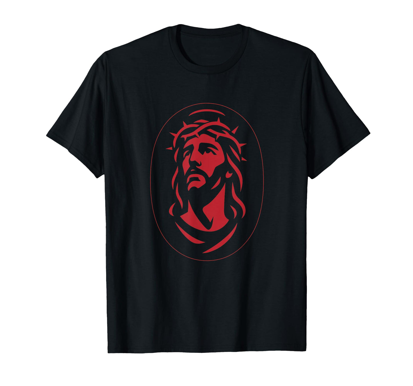 Jesus Christ Face with Crown of Thorns | Modern Religious T-Shirt