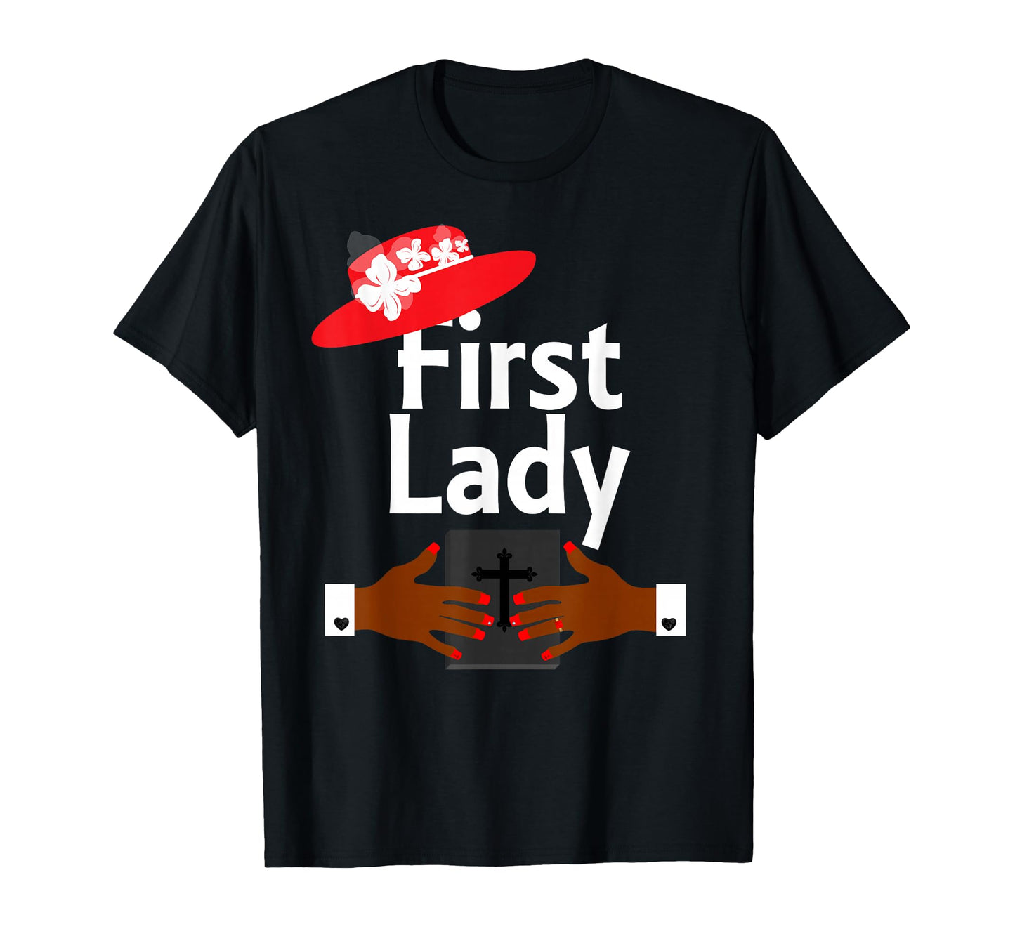 First Lady Pastor's Wife Christian Religious Red Hats T-Shirt