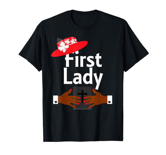 First Lady Pastor's Wife Christian Religious Red Hats T-Shirt