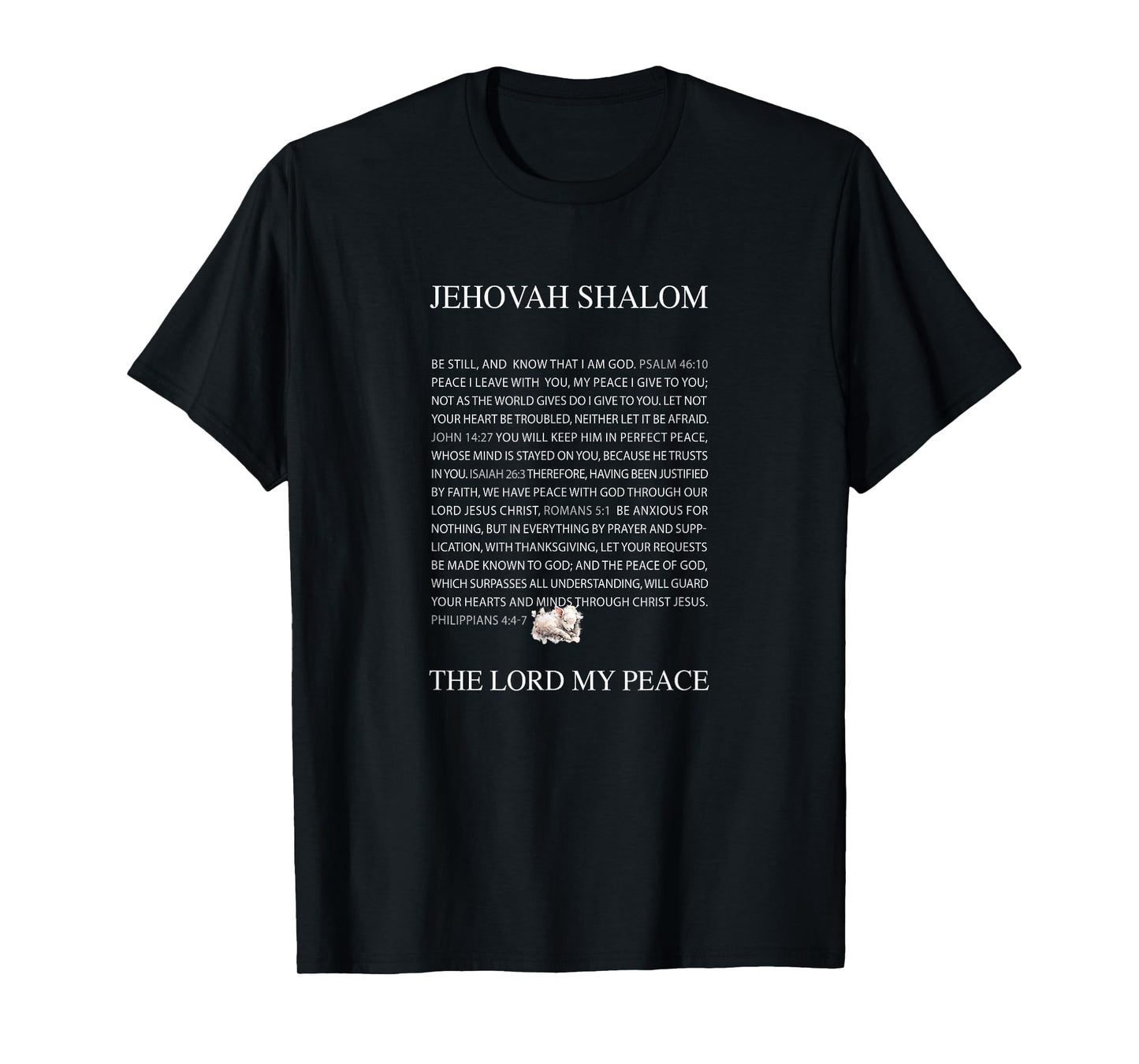 Jehovah Shalom, The Lord My Peace, Christian Bible Verse T-Shirt