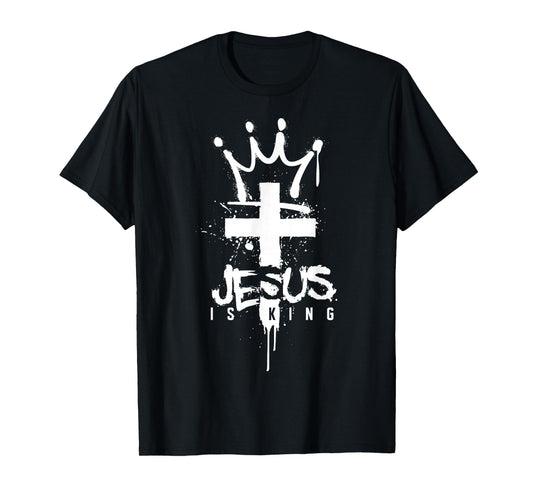 Jesus is King Bible Verse Christian God Religious T-Shirt