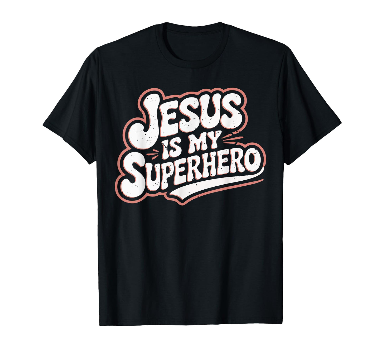 Girls Jesus Is My Superhero Christian Toddler Sister God Mom T-Shirt