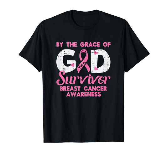 Grace God Breast Cancer Survivor Awareness Christian Women T-Shirt