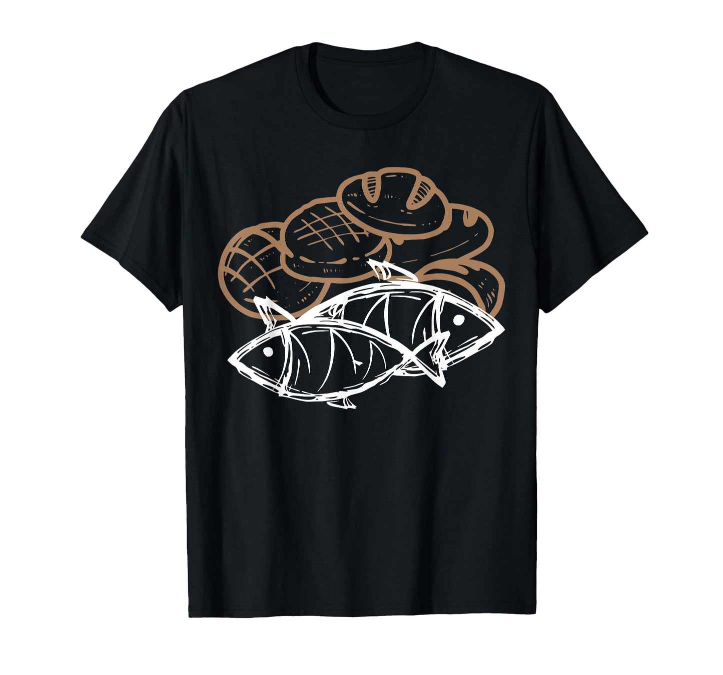 Christian 2 Fishes 5 Breads 5000 Against The Current T-Shirt