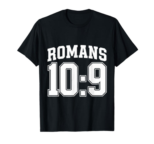 Romans 10:9 Sports Jersey Christian Motivation Apparel T-Shirt