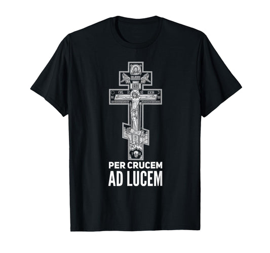 Eastern Orthodox Christian Christ Crucifix Icon T-Shirt