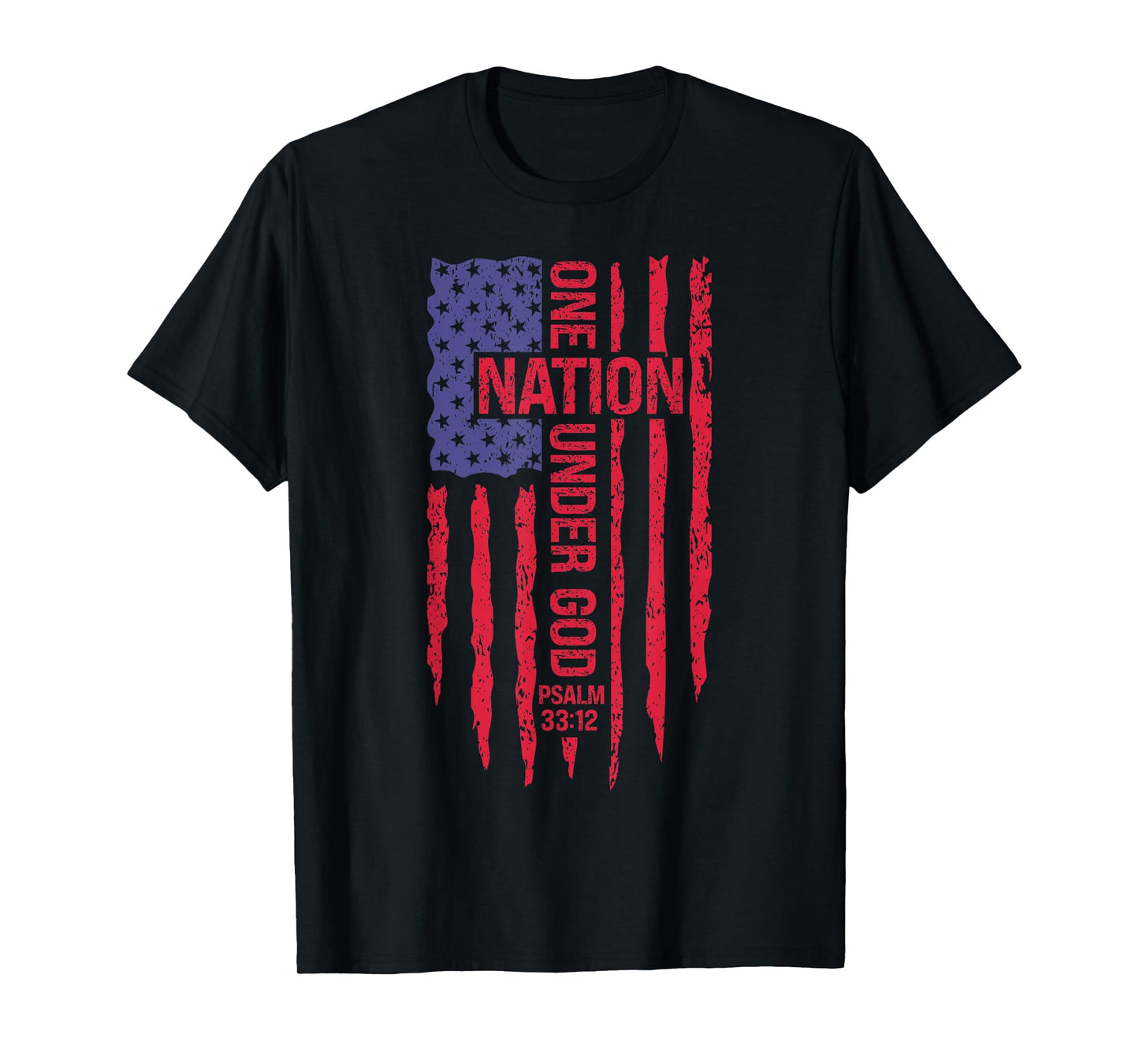 One Nation Under God American Flag Patriotic 4th Of July T-Shirt