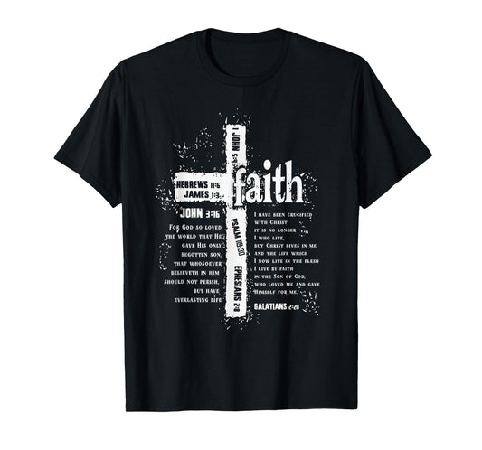 faith cross and bible verses T-Shirt