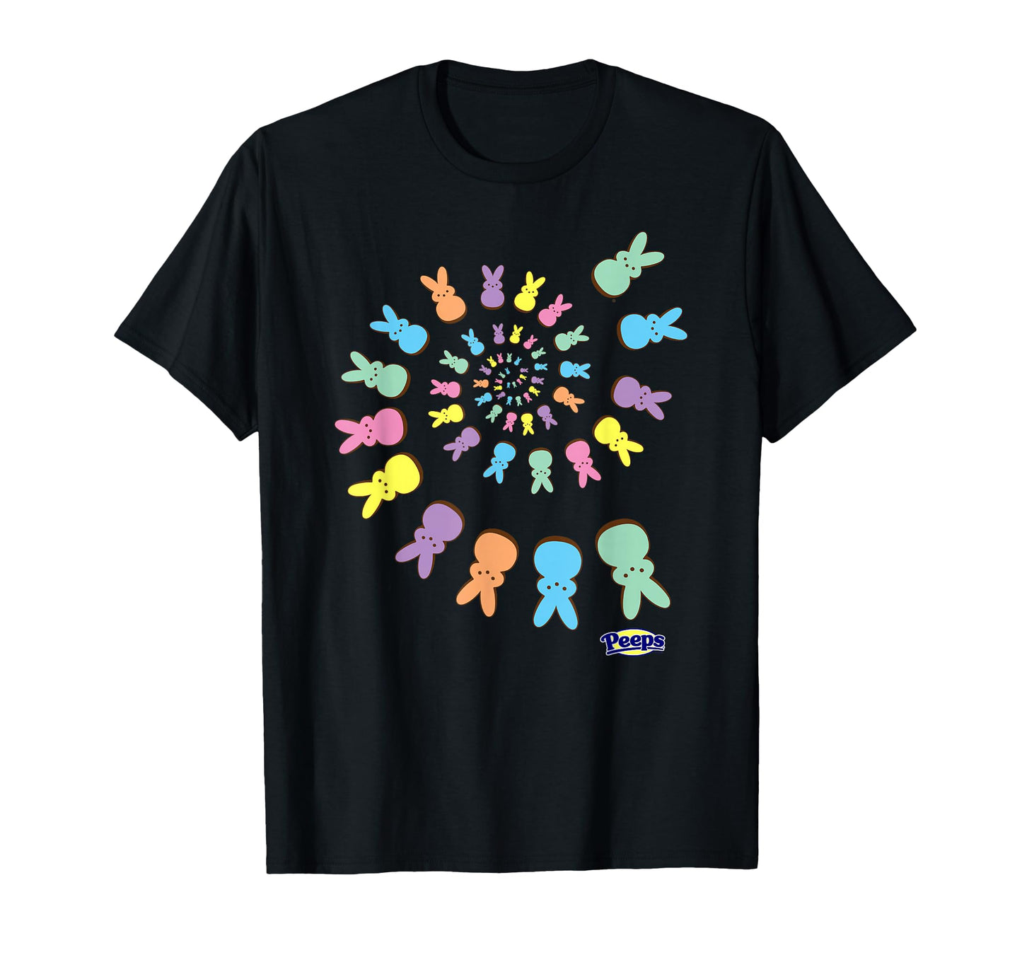 Peeps Easter Colorful Spiral Of Sugary Bunnies T-Shirt