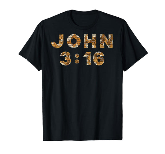 John 3:16 Christian Bible Verse WWJD Religious Back Design T-Shirt