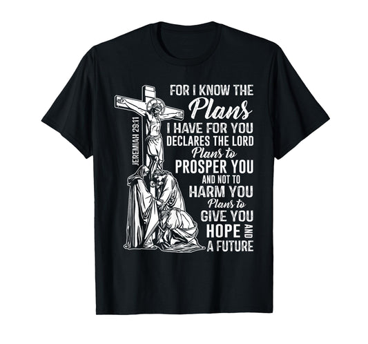 Jeremiah 2911 Christian Bible Verse Gifts Cross Scripture ap T-Shirt