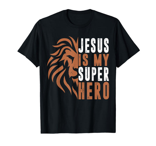 Toddler Jesus is My Superhero Christian God Son Brother Kids T-Shirt
