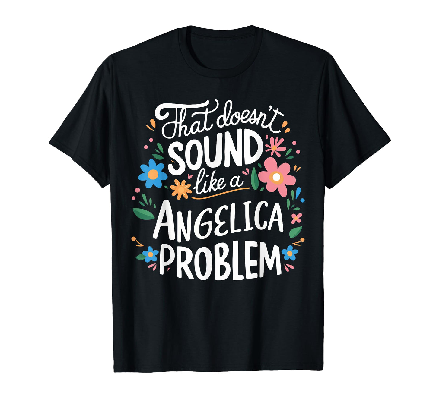 Angelica Personalized Cute Flower Girls Angelica Name T-Shirt