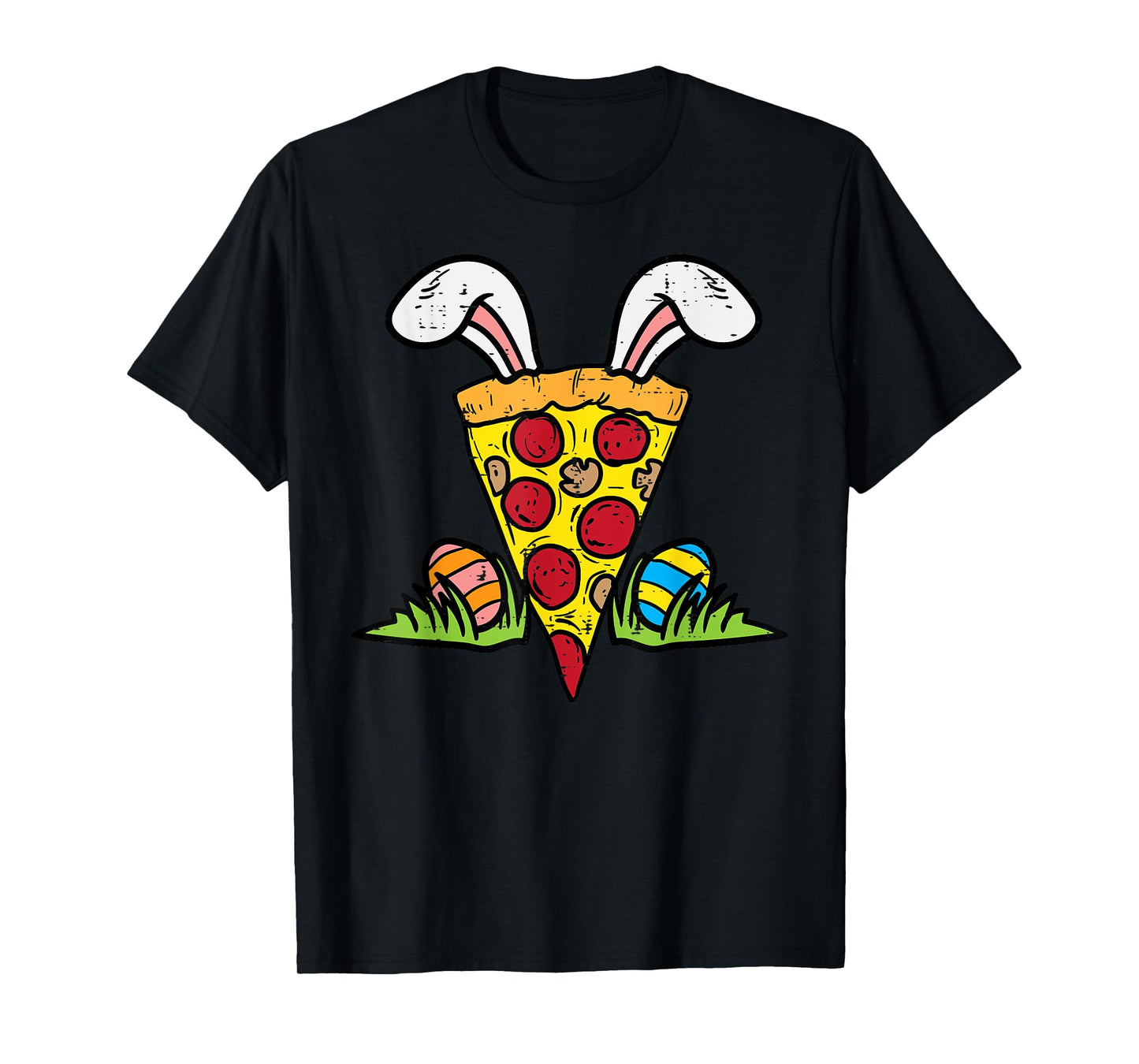 Easter Pizza Slice Bunny Ears Funny Snack Food Lover Foodie T-Shirt