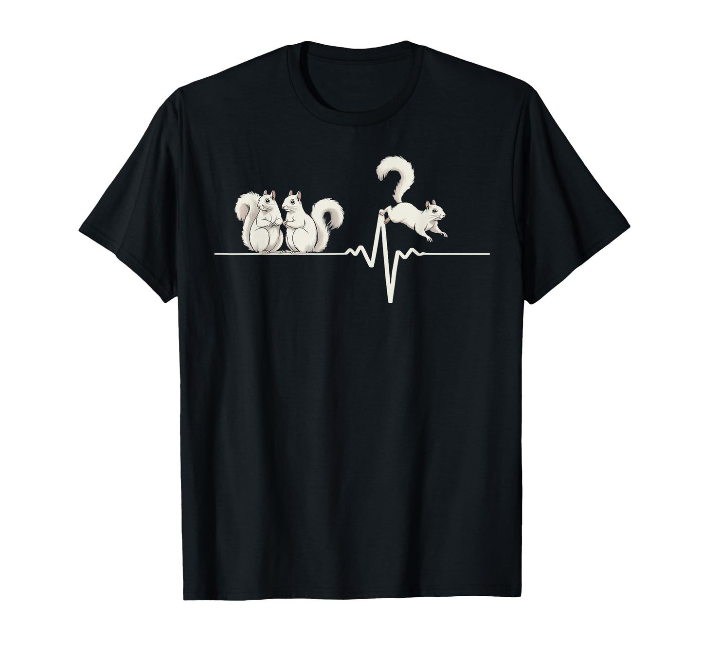 Heartbeat Squirrel Forest Animal Pet Cute Squirrel T-Shirt