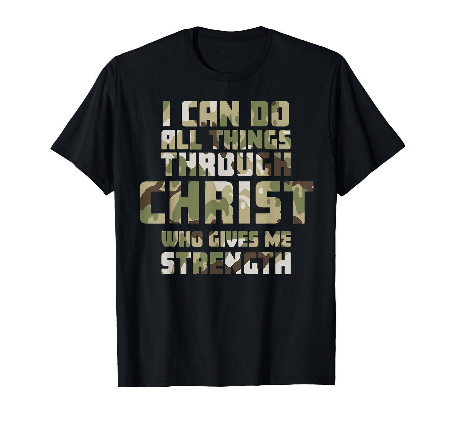 Retro I Can Do All Thing Thought Christ Redleg Camo T-Shirt