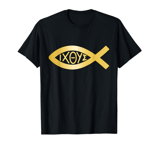 Christian Ichthys Ichthus Symbol - Jesus Fish T-Shirt