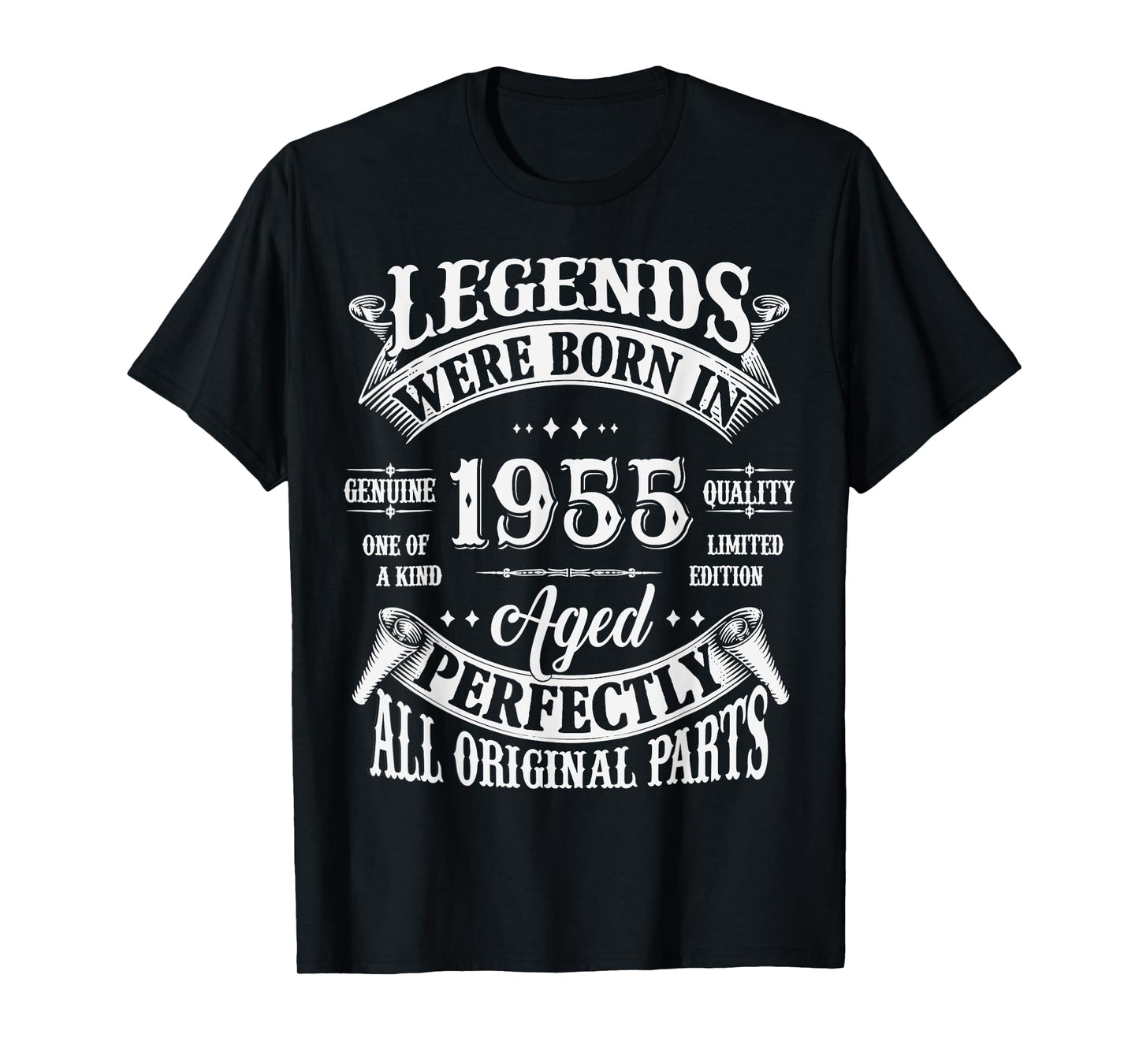 70th Birthday Tee 70 Years Old Vintage Legends Born In 1955 T-Shirt