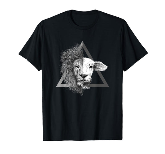 Christian T-Shirt - Jesus Lion and Lamb T-Shirt