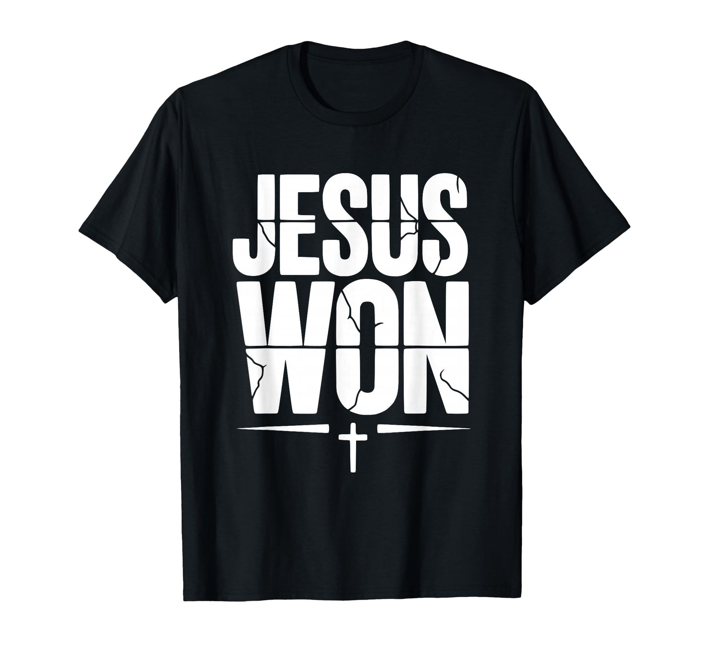 Jesus Won Victory Cross Faith Christian Belief T-Shirt