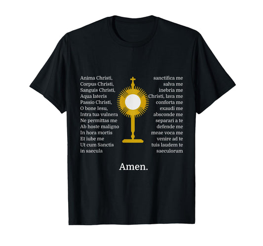 Anima Christi TShirt Soul of Christ Sanctify Catholic Latin T-Shirt