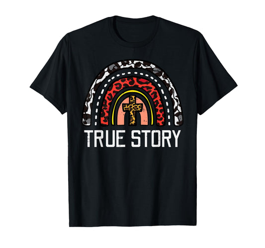 True Easter Story Rainbow Religious Christian Women Girls T-Shirt